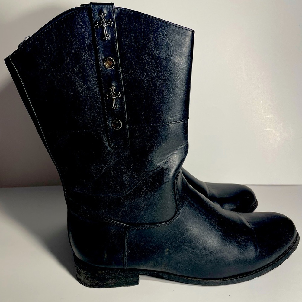Leila Stone Black Boots